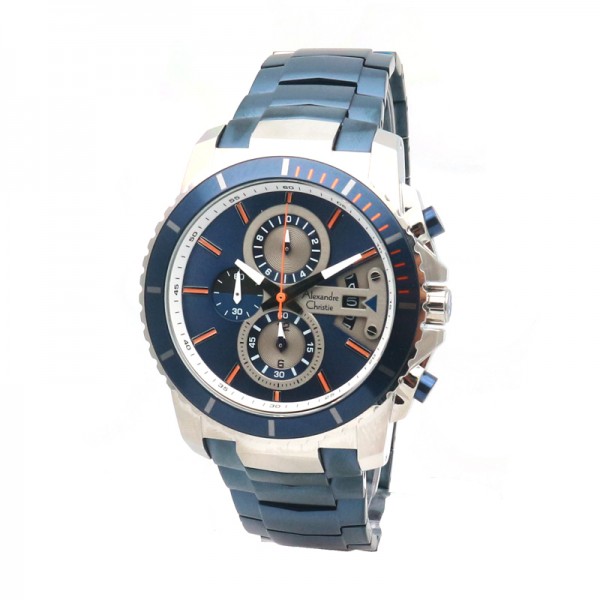 Alexandre Christie AC 6455 Silver Blue MCBTUBU